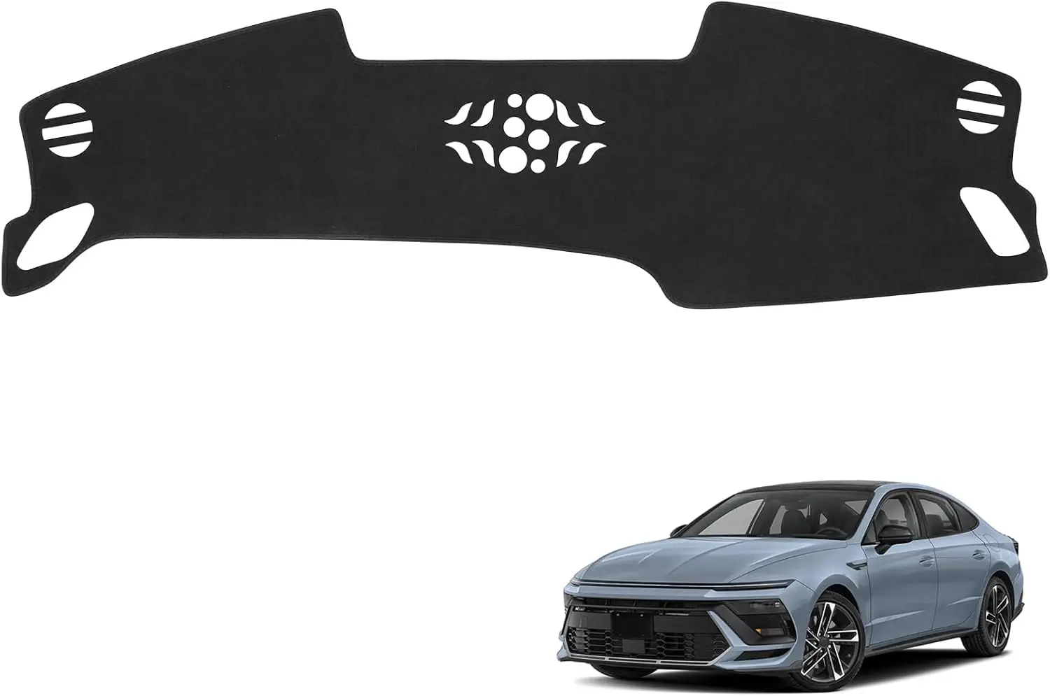 

Dash Cover for Hyundai Sonata 2026 2025 2024 Accessories (Without HUD) Flannel Dashboard Cover Dash Mat Center Console Cover