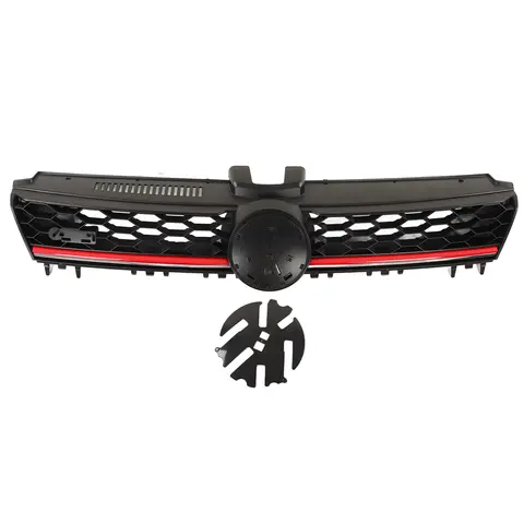 Front Center Radiator Grill 5G0853651 Bumper Upper Grille Good Aerodynamic Performance for Volkswagen Golf GTI Mk7 2012-2017