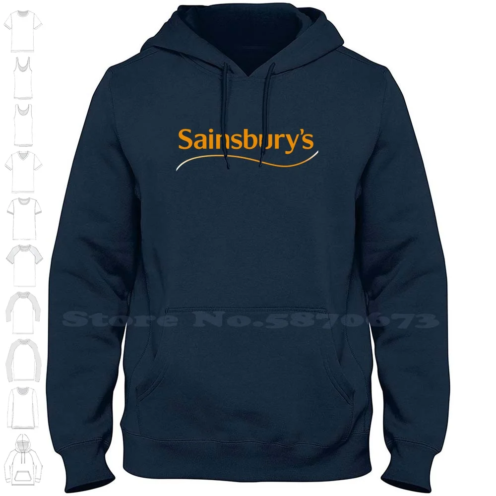 Sainsbury Logo High-quality Hoodie 100% Cotton Sweatshirt