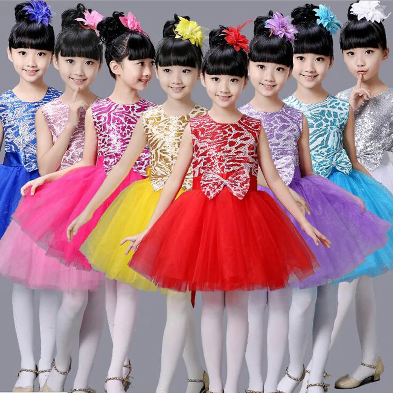 

Kids Modern Ballet Dancewear Outfits Girls Hip Hop Party Ballroom Dancewear Costumes dress Ballroom Stage clothing for children