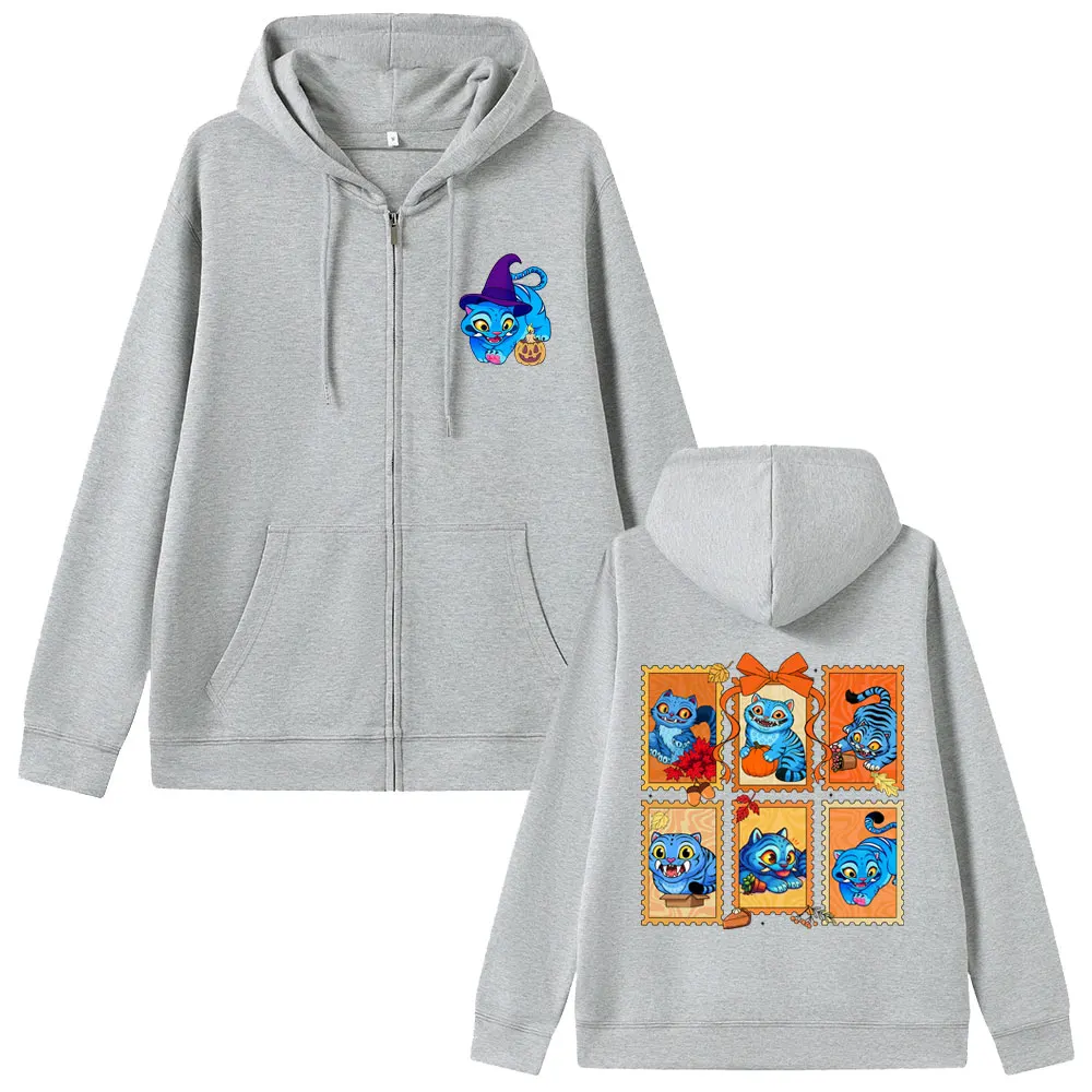 فيلم KPop شيطان الصيادين ديربي النمر قلنسوة بسحاب الرجال النساء هالوين عيد الميلاد نمط زمم هوديس رجل سترة الموضة خمر #5