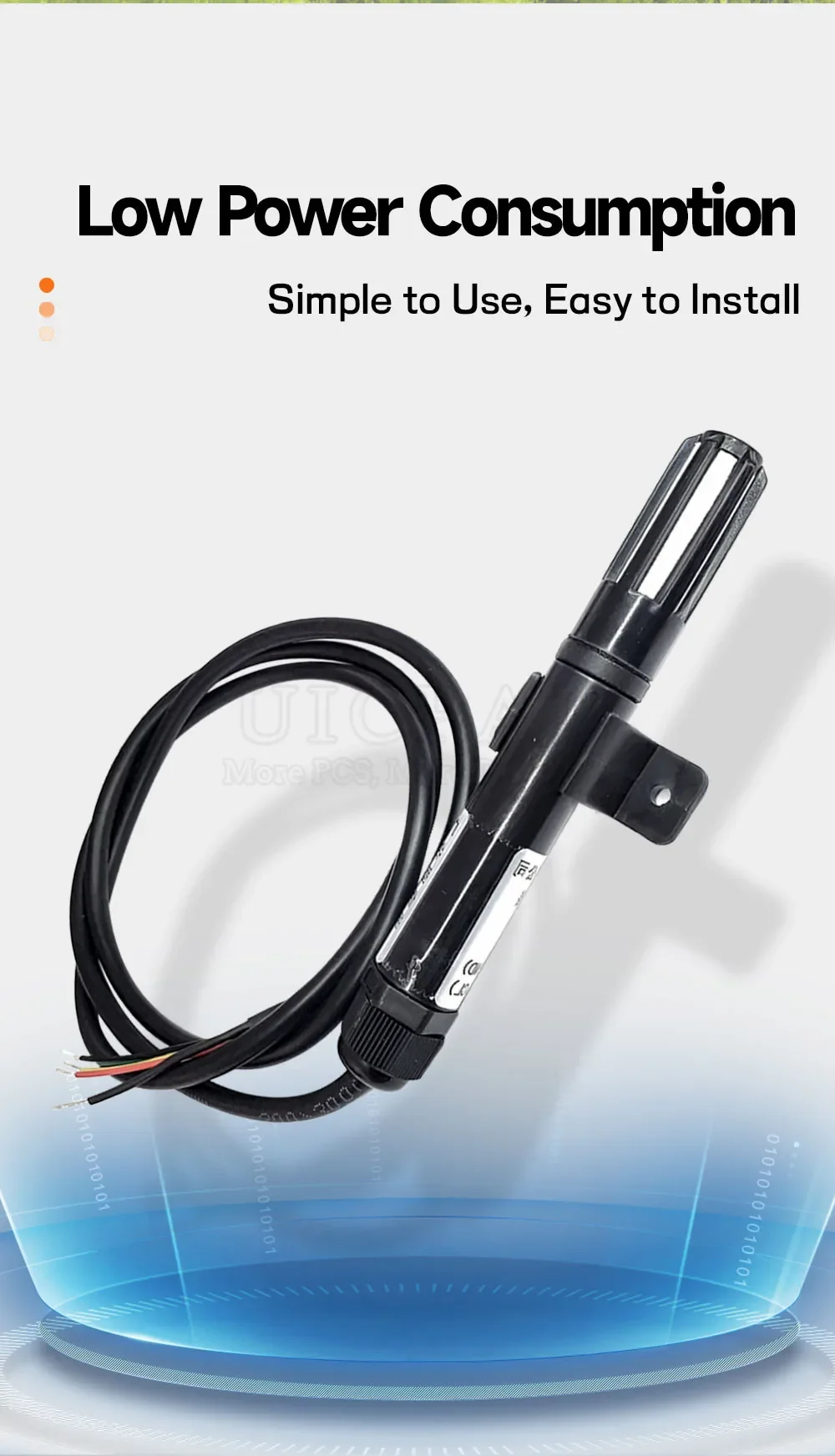 SHT20 SHT21 SHT30 SHT31 Digitaler Temperatursensor Sonde Feuchtigkeitssensor Kabelschild OEM 1M 2M I2C-Schnittstelle Wasserdicht – Detail 4