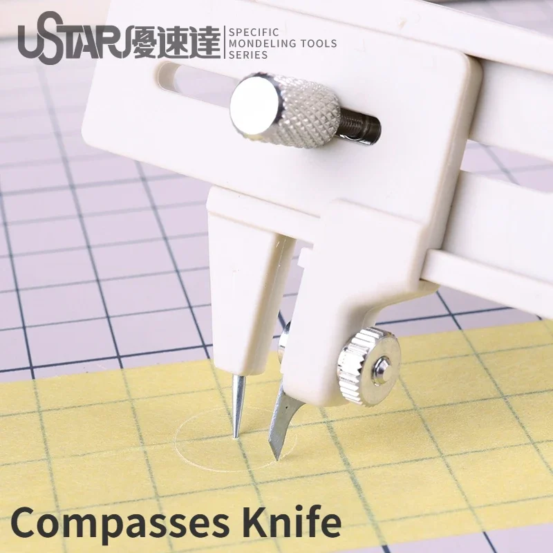 USTAR UA-94000 Compasses Knife Circular Cutter DIA.2mm~100mm Assembly Model Building Tools for Model Hobby DIY Tools Accessories