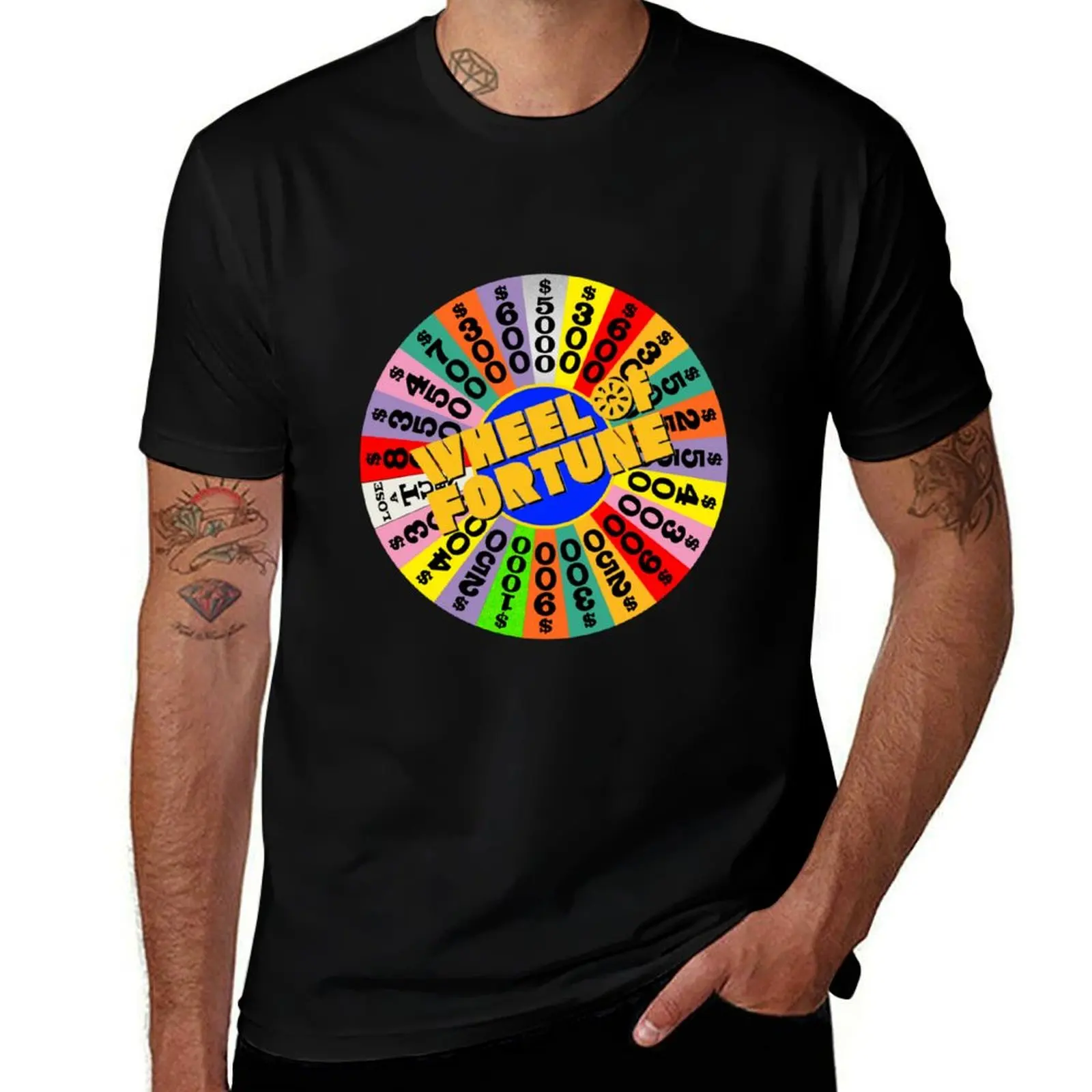 

Wheel of Fortune T-Shirt man t shirts cotton cotton t shirt man
