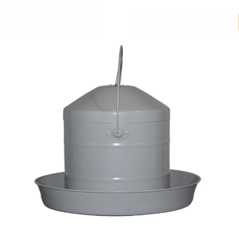 Galvanized Metal Chicken Waterer Long-Lasting Automatic Poultry Water Feeder Poultry Farm Chicken Drinker
