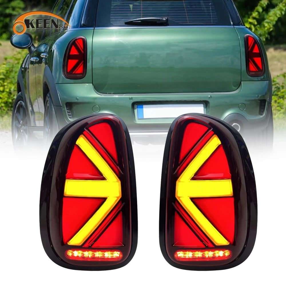 OKEEN 2Pcs BMW Mini Cooper R56 LED Car Rear Bumper Brake Lights For 2007 2008 2009-2014 Streamer Turn Signal Lamp Auto Accessory