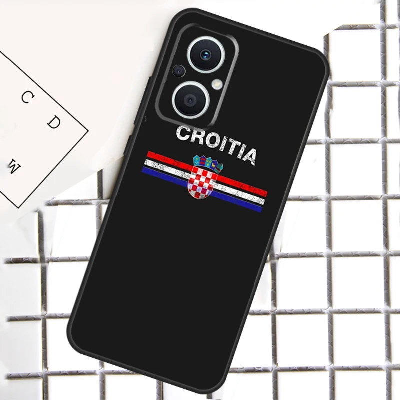 Croatia flag Case For OPPO Reno 8T 4Z 5Z 4 5 6 8 7 Lite 10 Pro OPPO Find X6 X5 Pro X2 Lite X3 Neo Cover