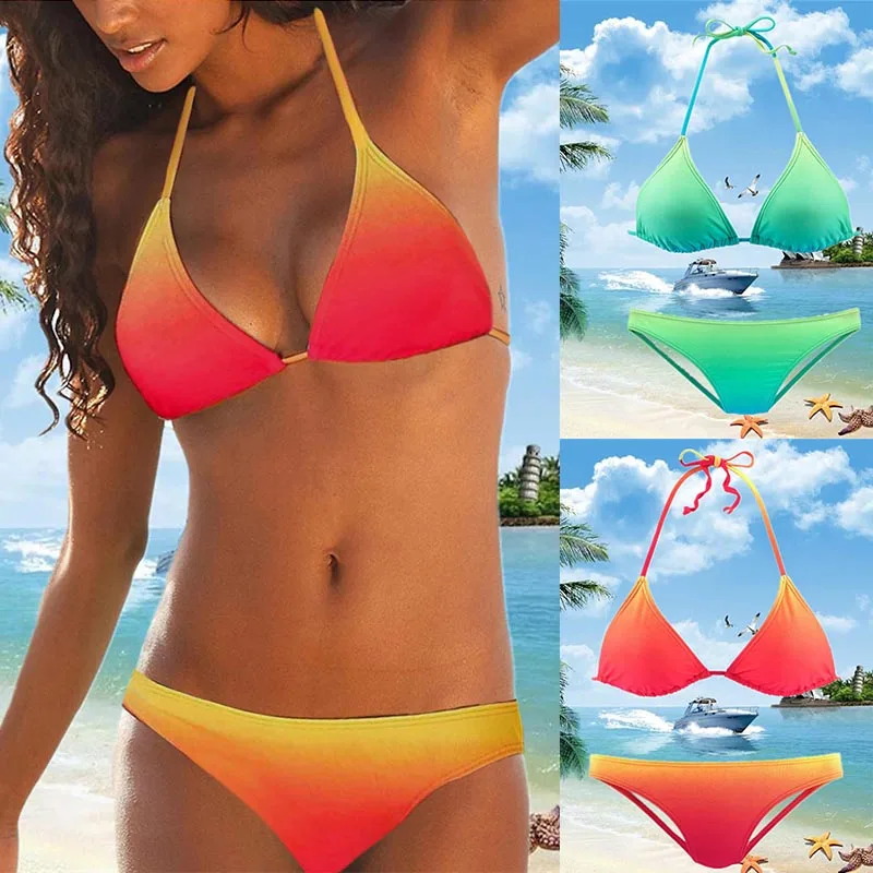 

2023 New Fashion Swimwear Two Piece Beach Swimwear Women's Summer Bikini Women's New Design Printed Bikini Sexy Swimwear