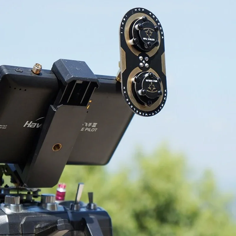 مجموعة هوائي لاسلكي من القيقب الأصلي ، نظارات fv مستقطبة دائرية ، نظارات Fatshark SKYZONE rc FPV ، 11dBi ، GHz SMA