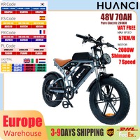 HX Q20PRO 2000W Adults Electric Bike Bicycle 48V 55AH 20 Inch Fat Tire electric bikes ebike Mountain Oil Brake 2000W Ebikes