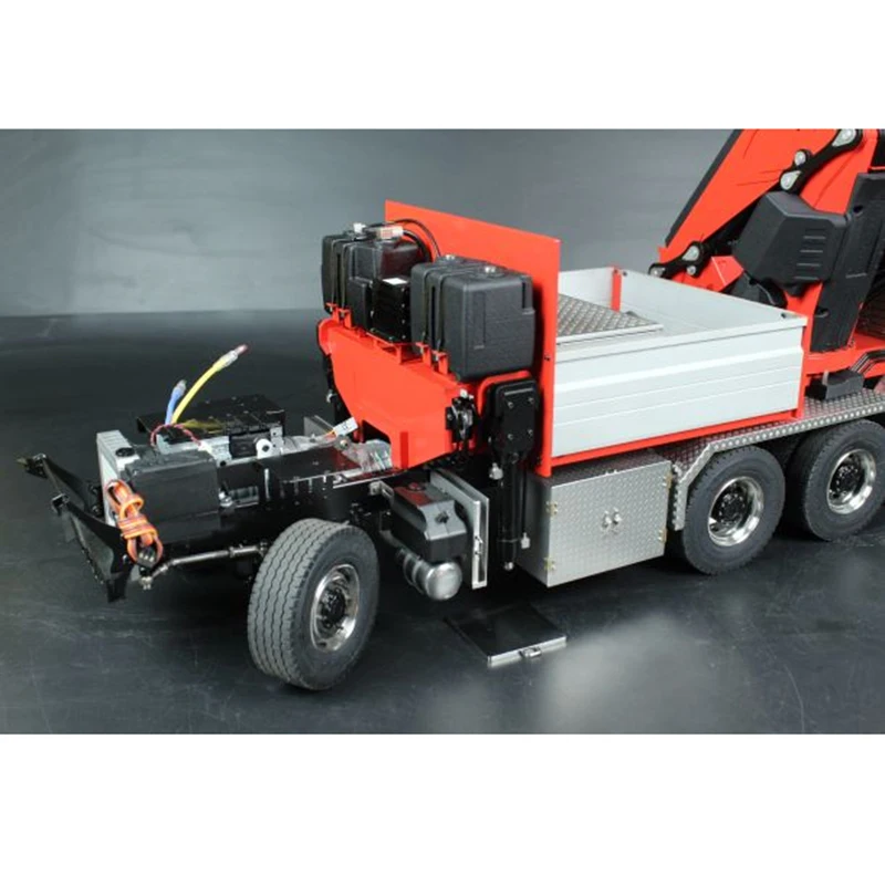 8x8 RC Crane Hydraulic Truck 1/14 F1650 Crane Metal Model Trailer with Rear Axle Lift Steering PL 18 RC Car Model Toy