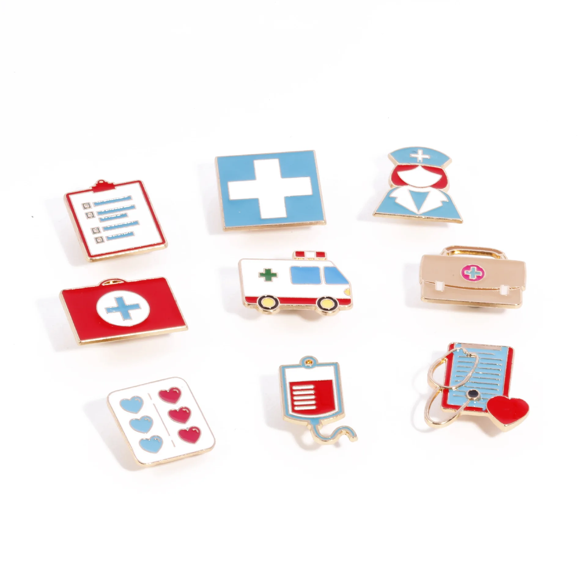 Cross border European and American Nurses' Day brooch, ambulance badge, snowflake badge, metal badge