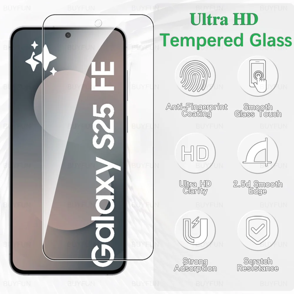 Samsung Galaxy S25 FE用 強化ガラス 2枚入り SamsungS25FE GalaxyS25FE S25FE S 25 F E 5G 画面保護フィルム スマホカバー