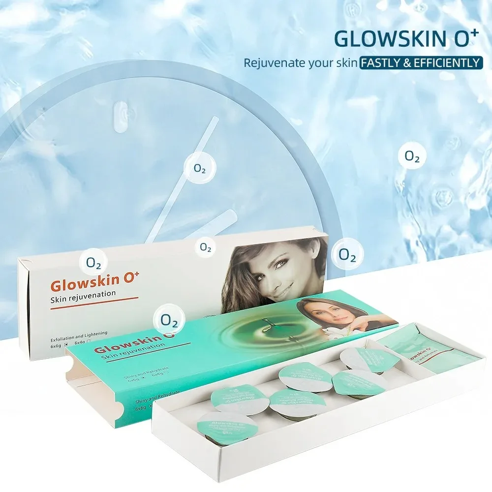 Glowskin O+ Oxygen Gel Kit for Small Bubble Oxygen Pods Facial Tightening Shiny Exfoliation for Co2 Bubble Facial Beauty Machine