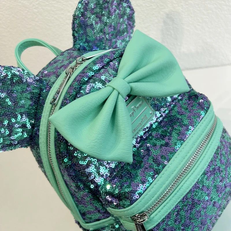 ديزني 3D الترتر حقيبة ظهر صغيرة لطيف ميكي ماوس حقيبة كتف مزدوجة للفتيات في الهواء الطلق الترفيه الكرتون أنيمي المدرسية فتاة هدية #6