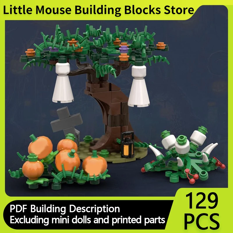 

City Street View Model MOC Building Bricks Halloween Ornament Modular Technology Gifts Holiday Assemble Children Toys Suit