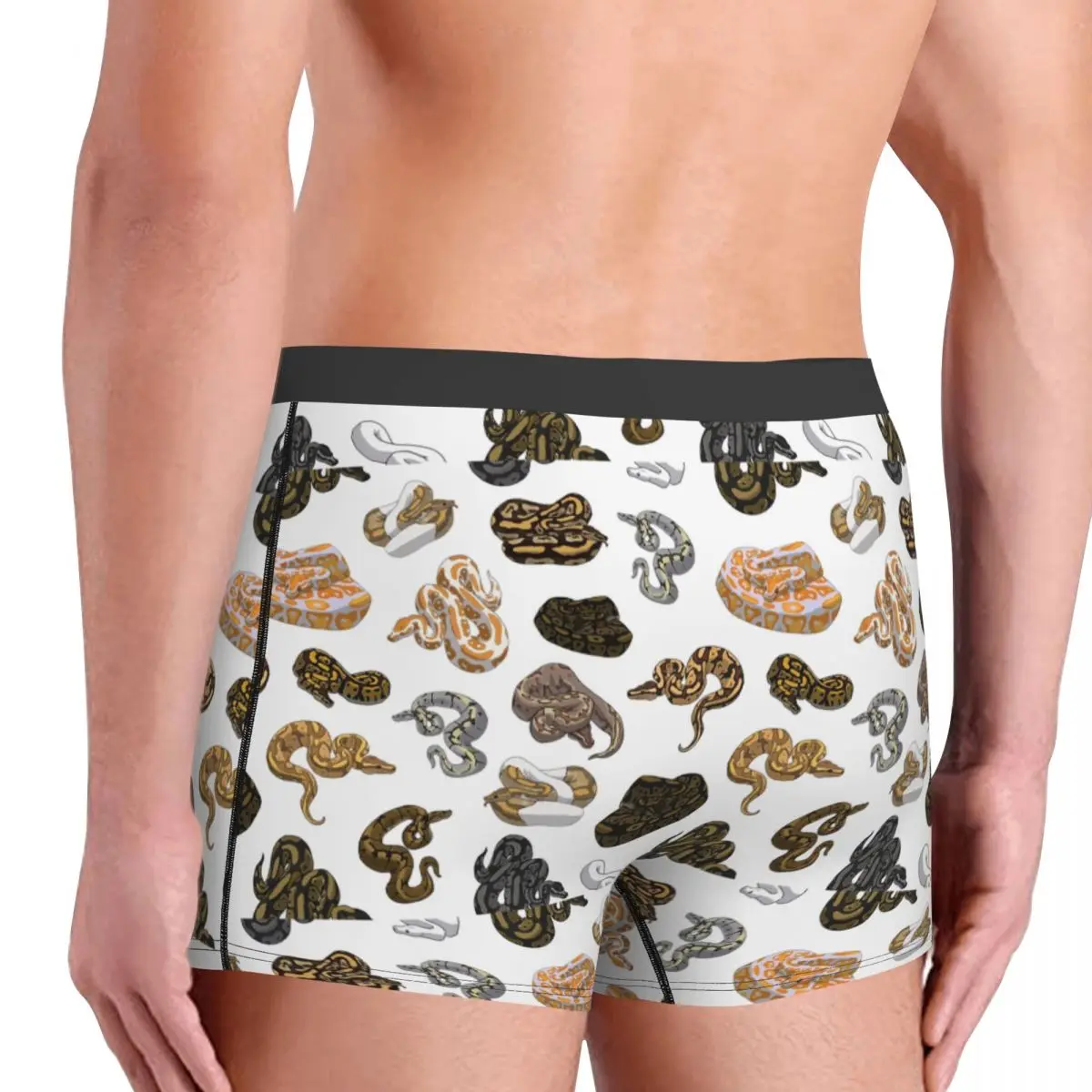 الملاكم السروال السراويل الكرة بيثون مورف الأفعى نمط سراويل الرجال ملابس داخلية جيدة التهوية ل أوم رجل صديقها هدية