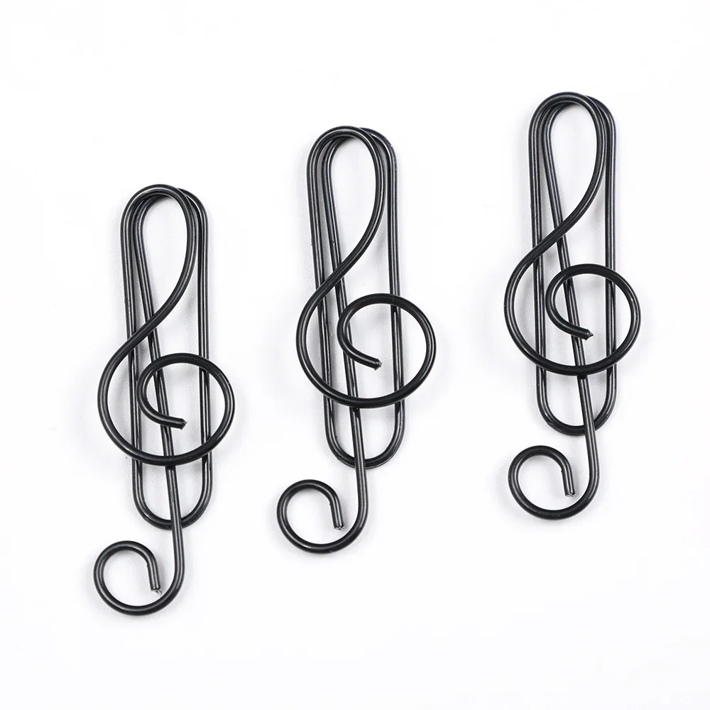 20Pcs Creative Music Paper Clips Musical Notes Paper Clip Holder Clamps Bookmark Office School Stationary Students Gift