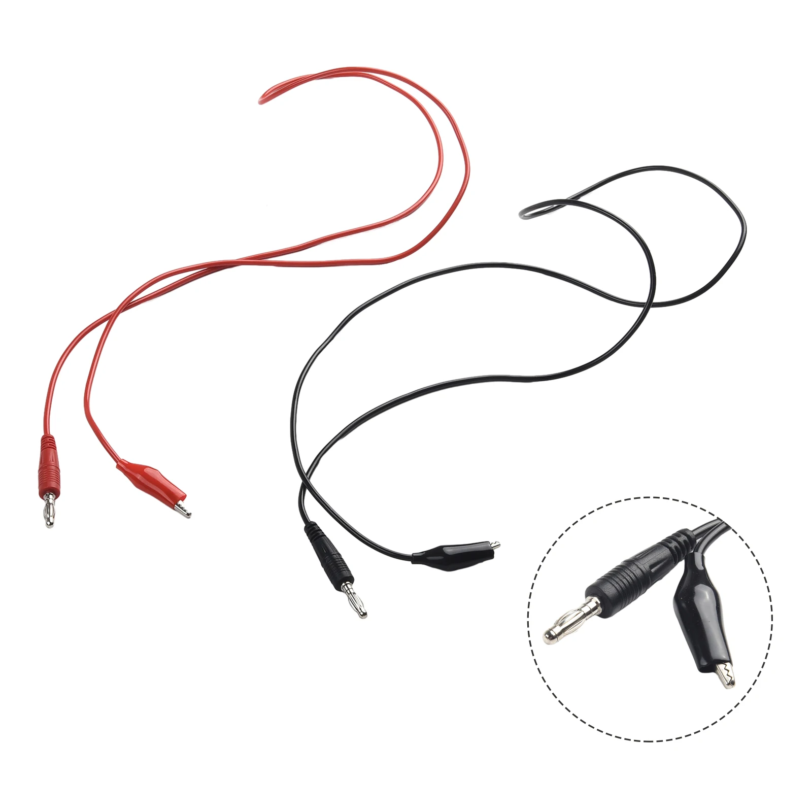 

1m Multimeter Test Leads Cable Line Wire Banana Plug To Crocodile Clamp Soft Test Leads Double Stitch Test Leads Clip