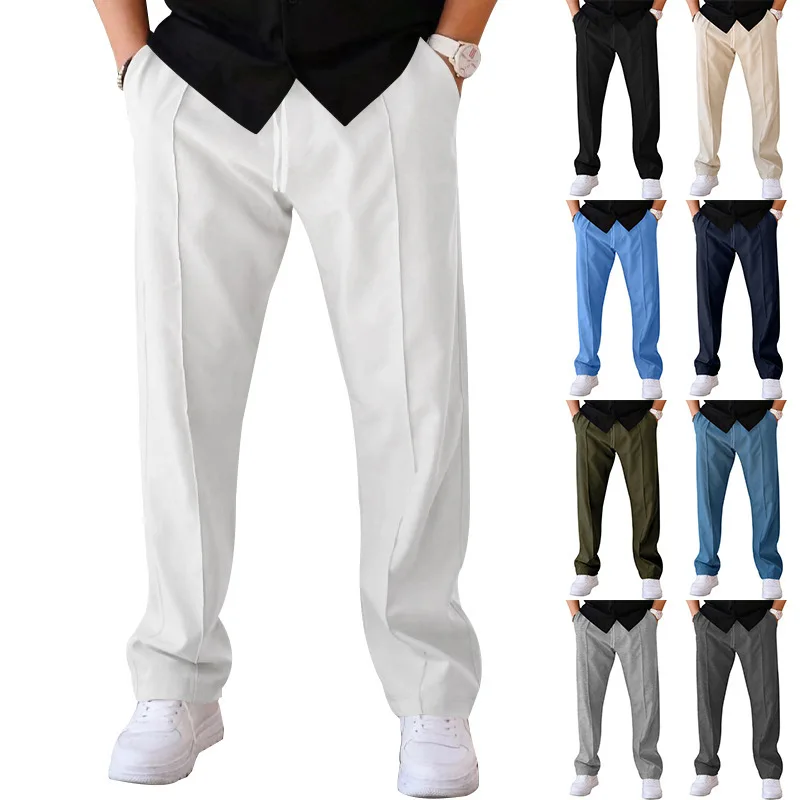 

New Mens Pants Summer Loose Straight Athleisure Pants American Oversize Trousers for Men