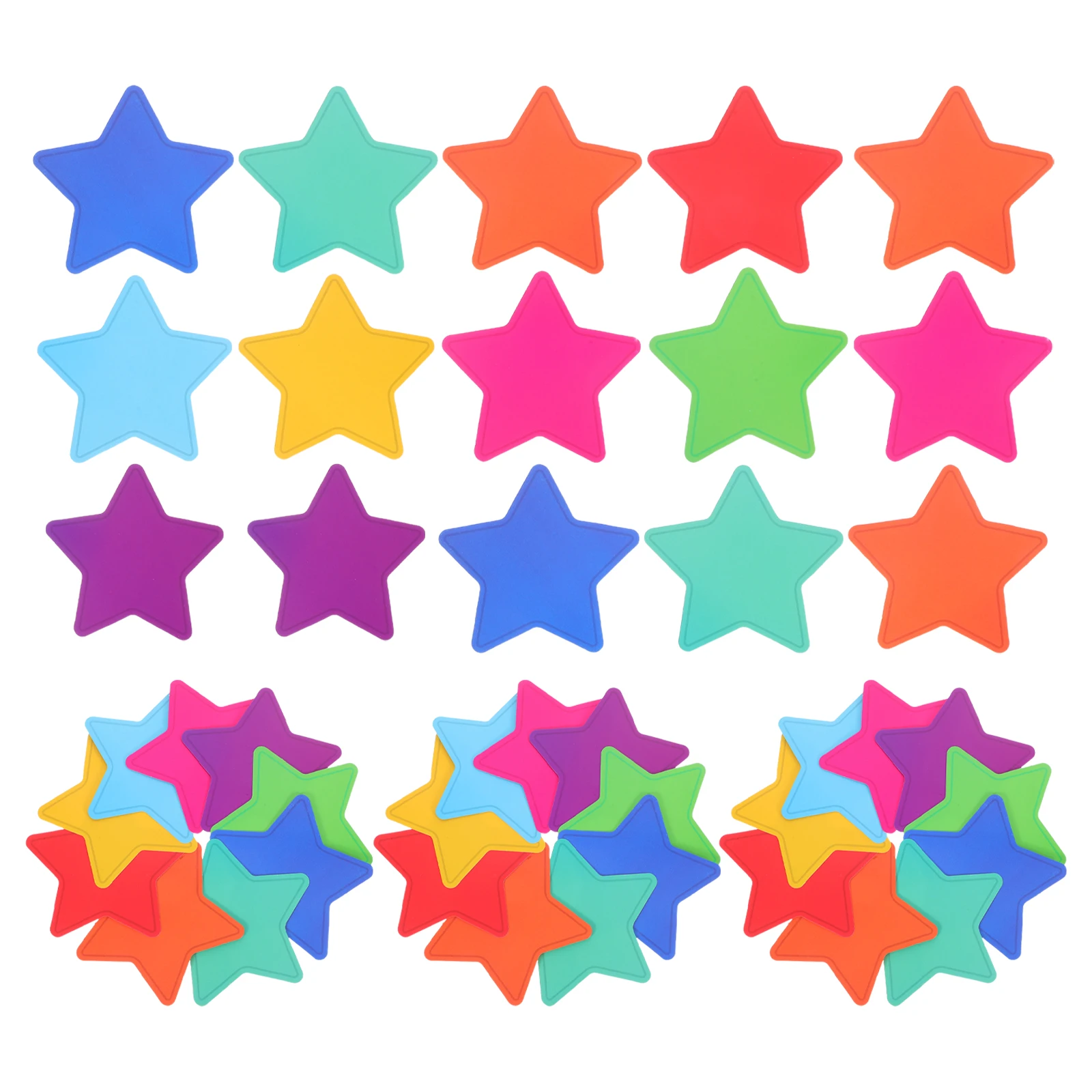 

108pcs Star Cutouts Bulletin Board Decor Colorful Paper Shapes For Classroom Wall Decoration Diy Craft Projects Party Supplies