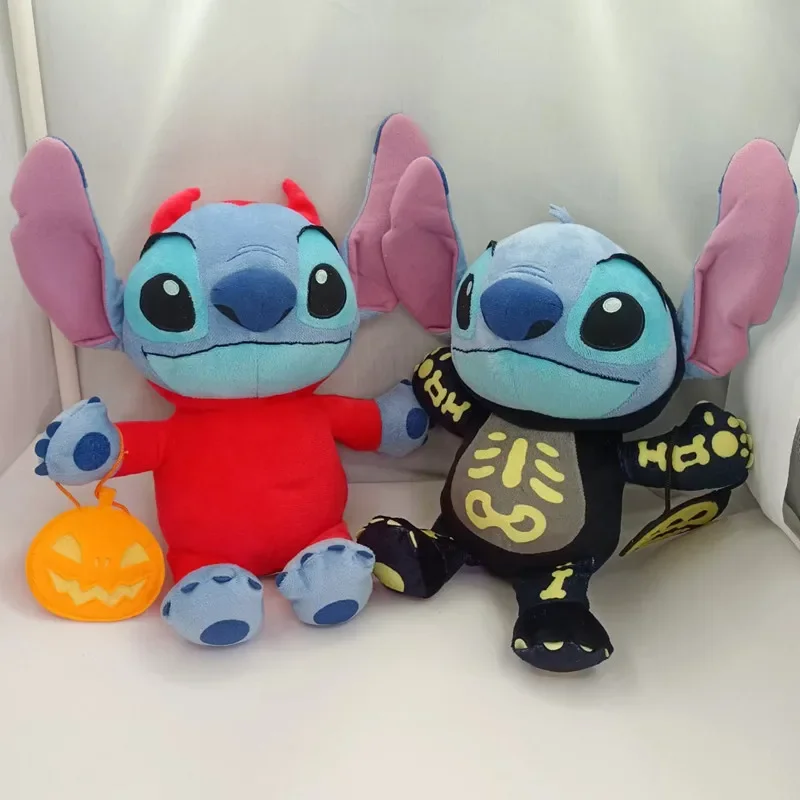 

Мультяшный милый Скелет из мультфильма Disney, Стич, Снупи, Хэллоуин, тыква, плюшевая кукла, декоративная игрушка, подарки для детей на день рождения и Хэллоуин