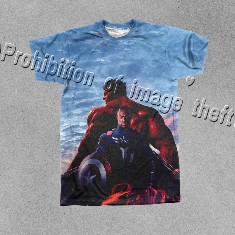 

Marvel Superhero 3D Printed Pattern, Adult and Child Personalized Plus Size Short Sleeved Summer Collection