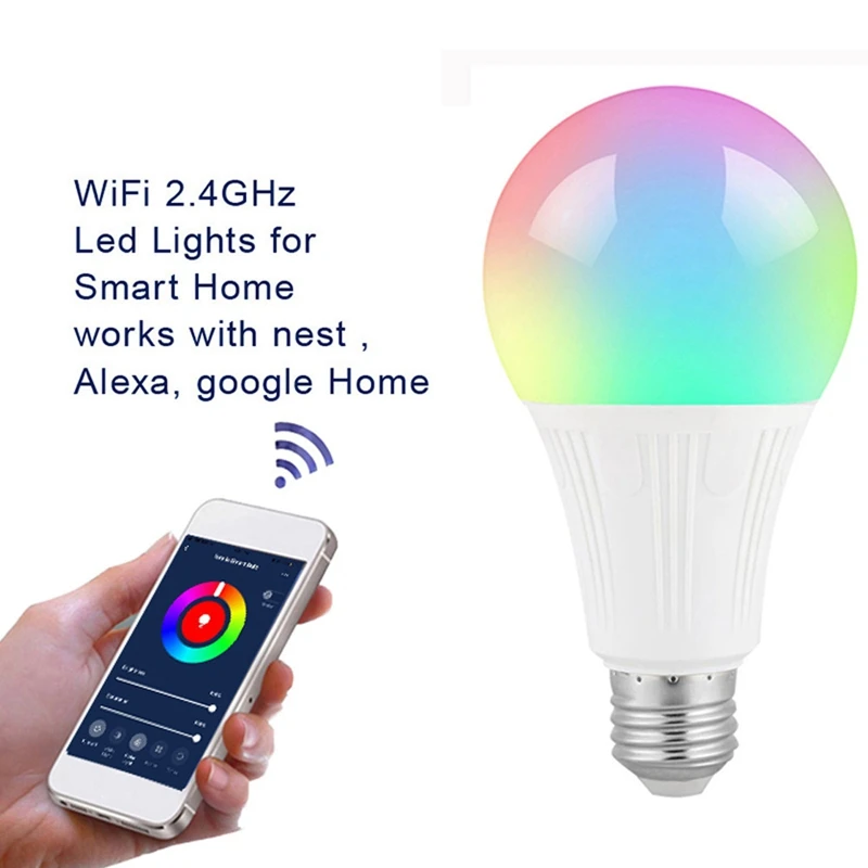 Le lampadine intelligenti Wifi funzionano con Alexa Voice Control E27 LED Smart Light Bulb equivalente illuminazione interna lampada che cambia Neon