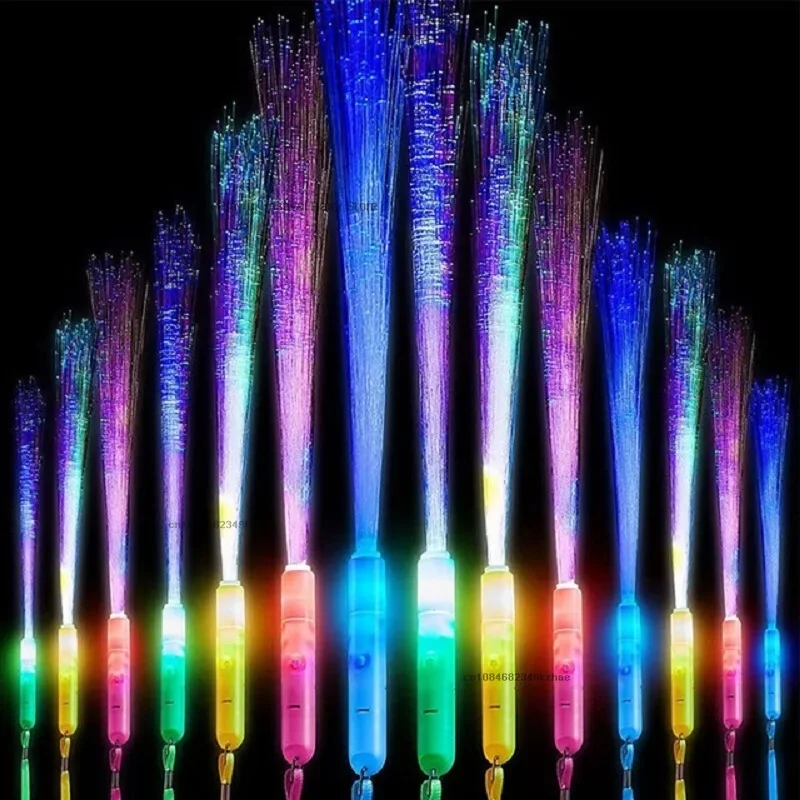 1pc Fiber Optic Wands Glow Wands LED Wand Light Up Fiber Optic Birthday Wedding in Dark Party Concerts Clubs Glow Props