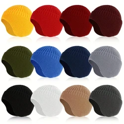 1pc Winter Thickened Ultra-Warm Men Sporty Knit Hat With Earmuffs For Cold Weather Perfect For Skiing And Outdoor Activities