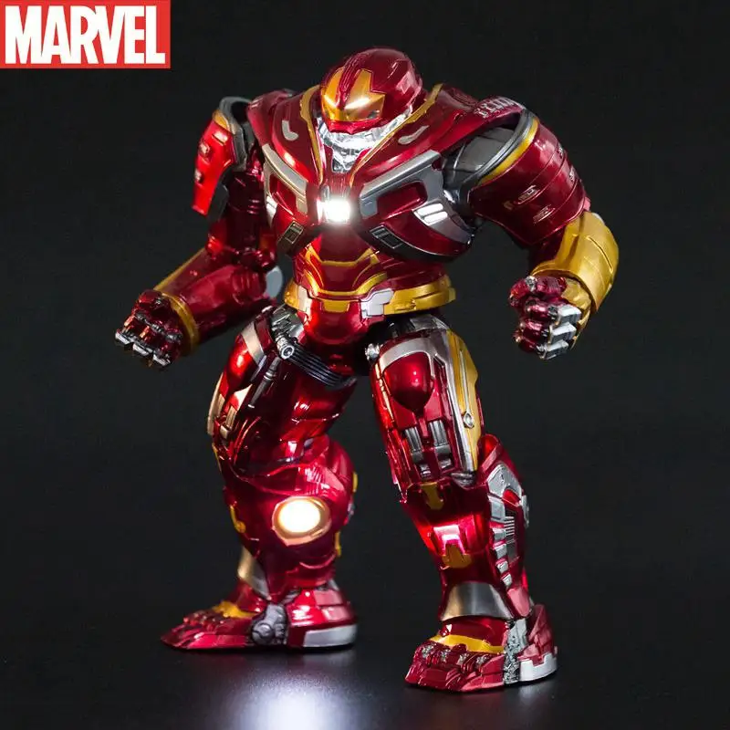 Marvel Iron Man Glowing Anti-The Hulk Armor Model Super Hero Action Figures Collection Decoration Model Statue Birthday Gift Toy