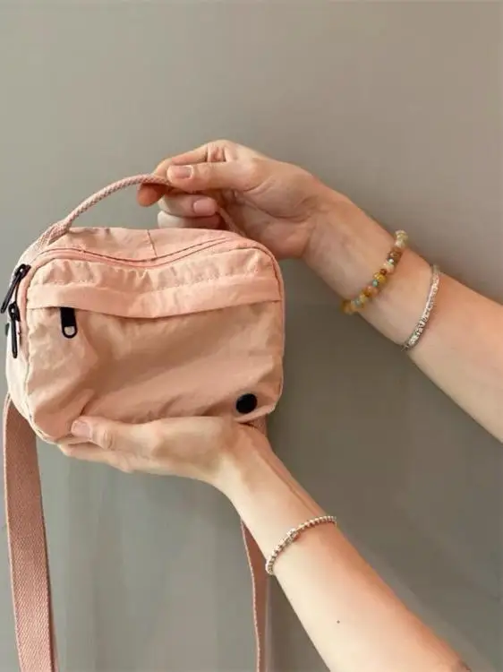 

aron Color Nylon Canvas Small Square Bag Waterproof Lightweight Casual Crossbody oulder Bag for Daily Use ex