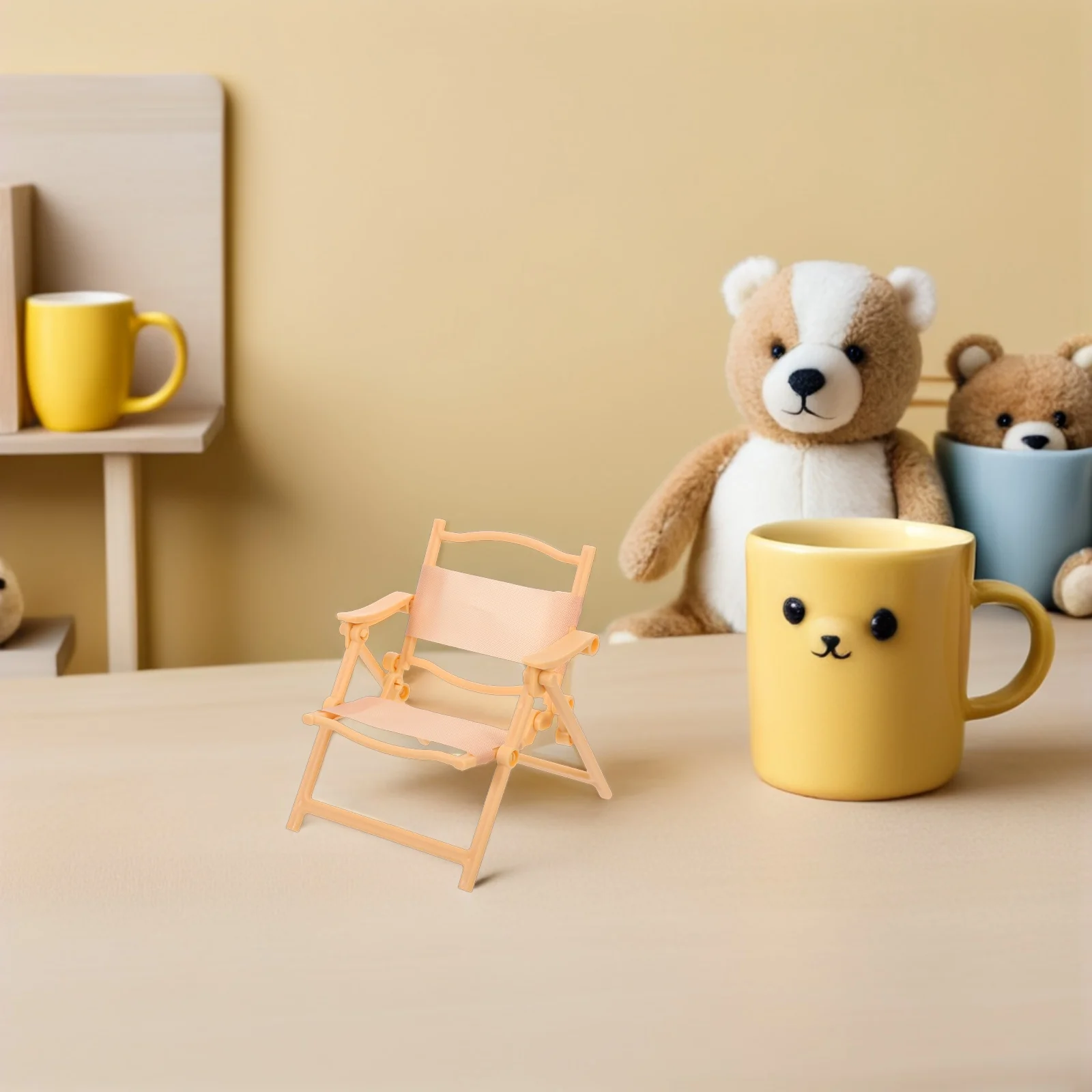 5 pezzi sedia pieghevole salotto da campeggio giocattoli modello da spiaggia mini sedie per casa delle bambole mobili artigianali decorazione micro paesaggi