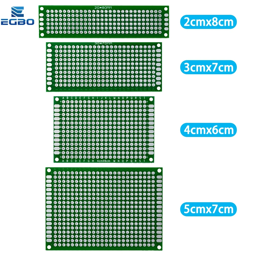 5x7 4x6 3x7 2x8cm FR-4 Double Side Prototype Diy Universal Printed Circuit PCB Board Protoboard For5x7 4x6 3x7 2x8cm