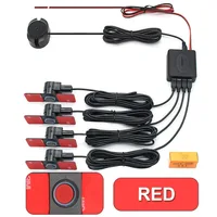 Zumbador de 4 sensores, Kit de Sensor de aparcamiento para coche de 16,5mm, Radar de respaldo inverso, sistema de sonda indicadora de alerta de sonido, plateado/blanco/negro/gris