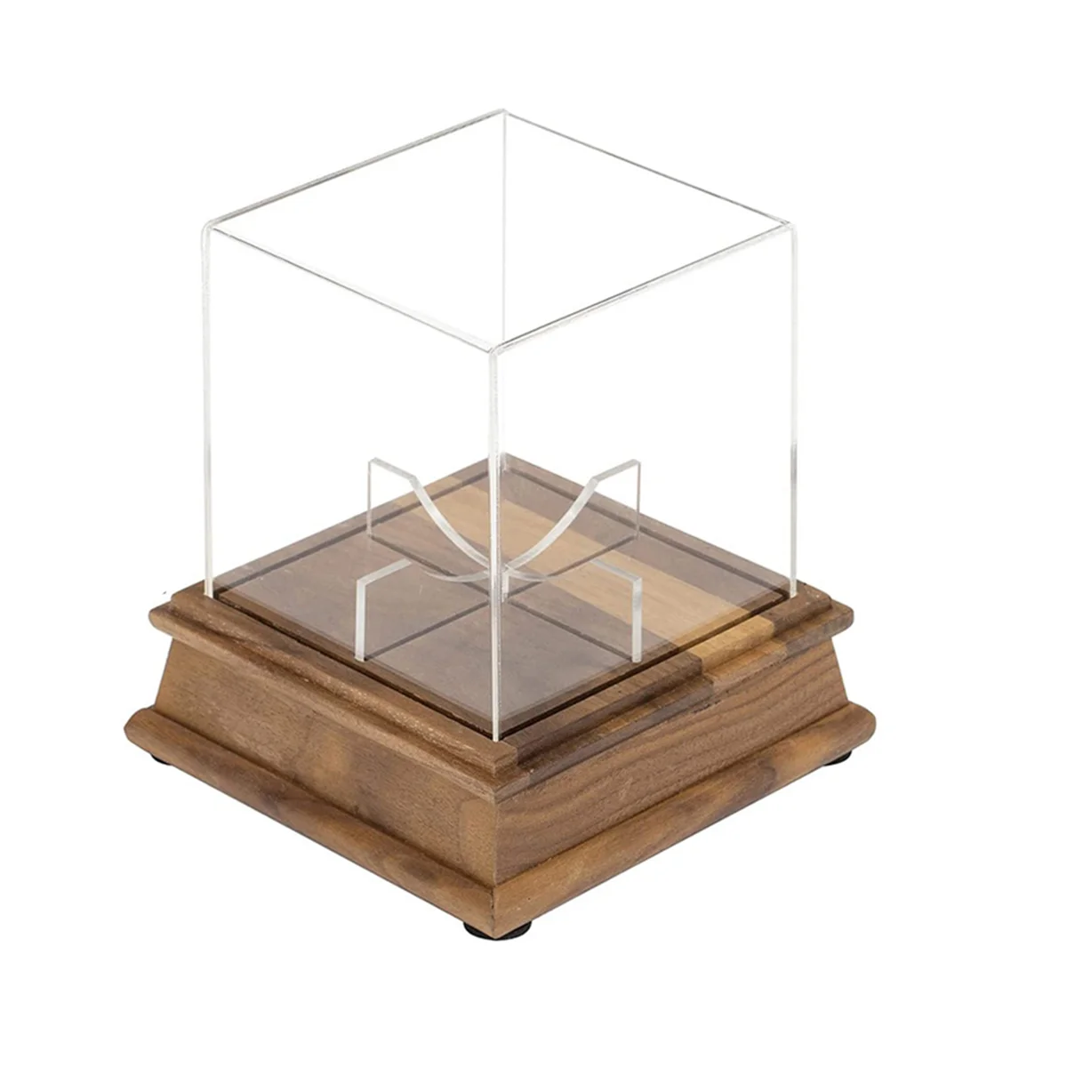 

A51Q-Softball Display Case, Plastic Display Holder, Clear Display Cube Baseball Display Case Protected Acrylic Box