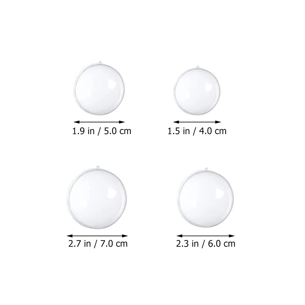 

40Pcs Clear Fillable Plastic Balls Christmas Tree Decorations Xmas Party Ornaments Plastic Fillable Ball Christmas Clear Ball