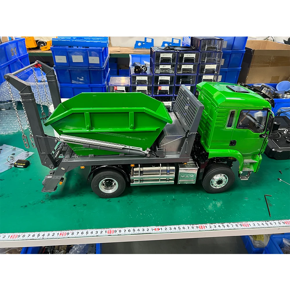 LESU LS-Z0068-RTR RC Hydraulic Metal Tipper Loader, Rocker Arm 4x4 Dump Truck Light and Sound Set Model