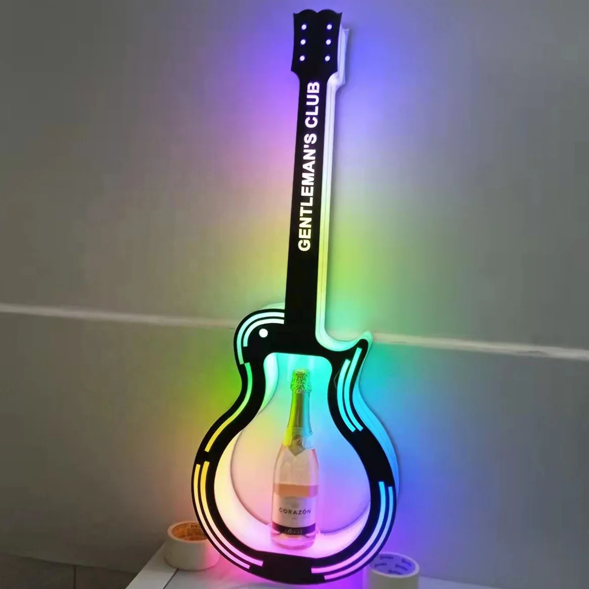 Guitar Bottle Presenter Diode Bottle Display Stand Nightclub