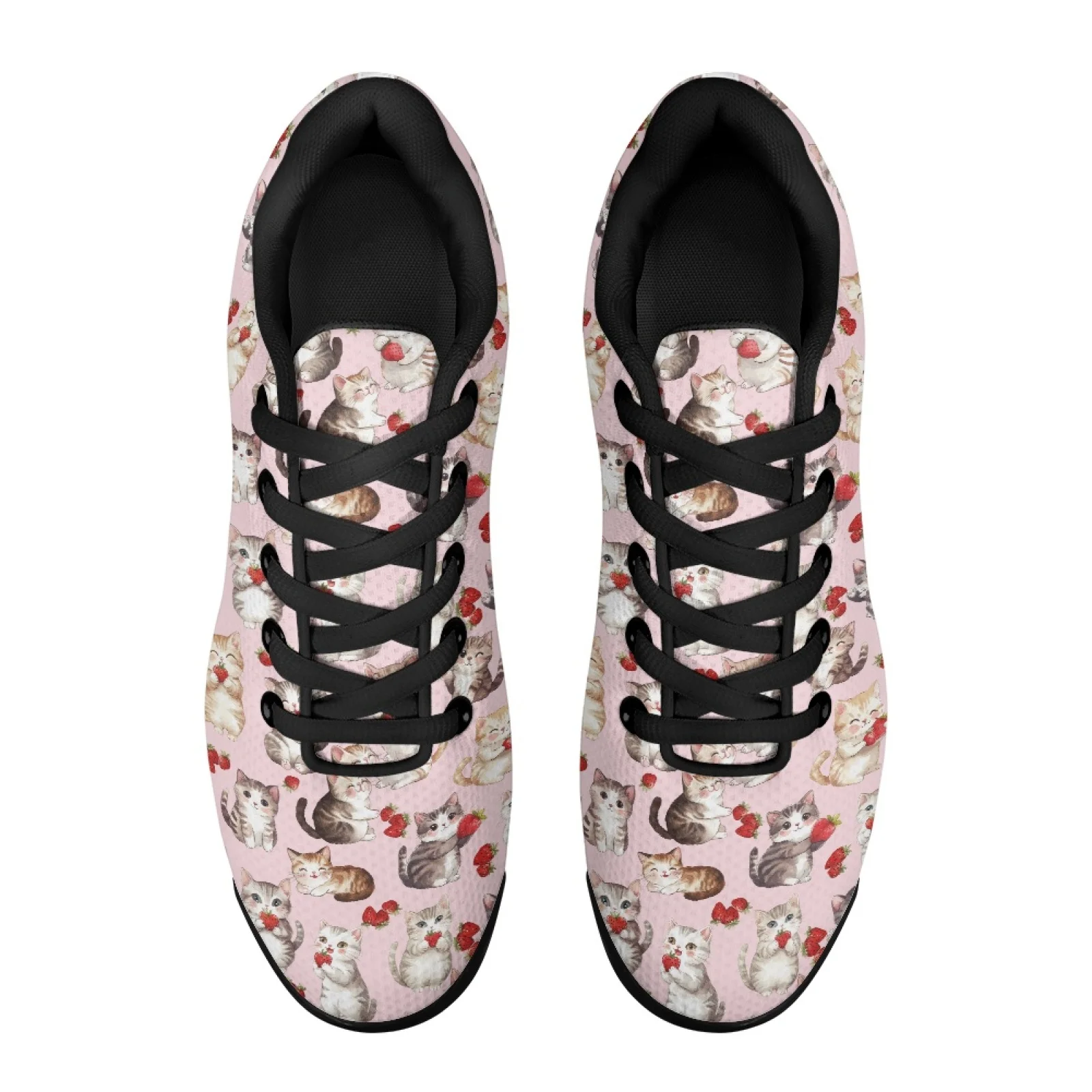 PENSTROLL Cat Tennis Sneakers Mesh Fashion Sneakers Breathable Walking Shoes for Casual Wear