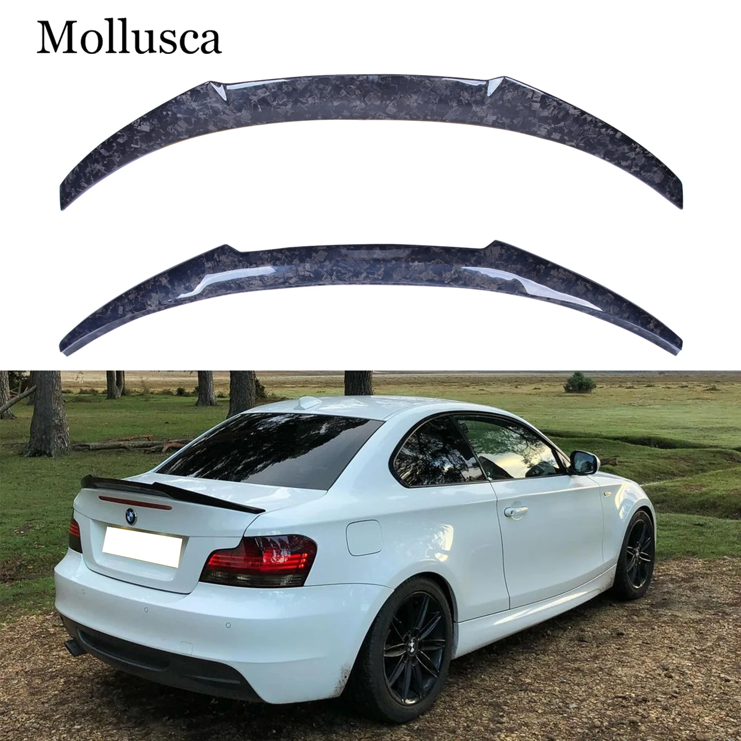 

For BMW 1 Series E82 Coupe Sedan M4 Style Forged Carbon fiber Rear Spoiler Trunk wing 2007-2013
