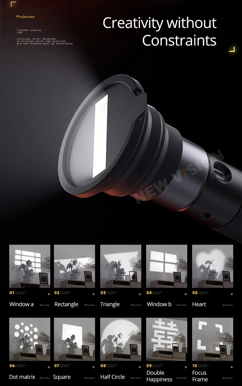 Фонарик SIDANDE PHOTOOLEX 10 Вт, четырехцветный проекционный светильник, встроенный аккумулятор емкостью 8400 мАч, заполняющий свет, окружающий свет с резьбой 1/4 дюйма