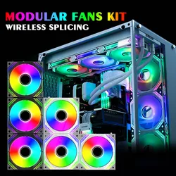 Jumpeak Modular 120mm RGB Fans Kit Wireless Splicing Infinity Effect ARGB Sync 12cm Fan For PC Case Cooling System Water Cooler