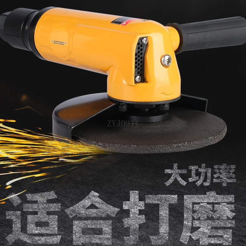 Smerigliatrice angolare pneumatica da 5 pollici, rettifica e lucidatura manuale per macchina da taglio, mola pneumatica manuale da 125 mm