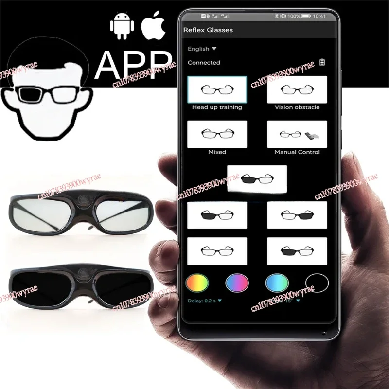 Strobe Glasses for Visual Impairment Training, Basketball, Football, Baseball, Rapid Blinking Brain Stimulation