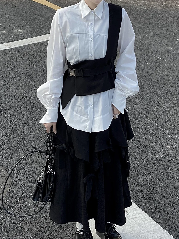 Adjustable Unisex Artistic Irregular Waist Belt Single Shoulder Women's Fashion Accessory Decorative Outerwear Girdle