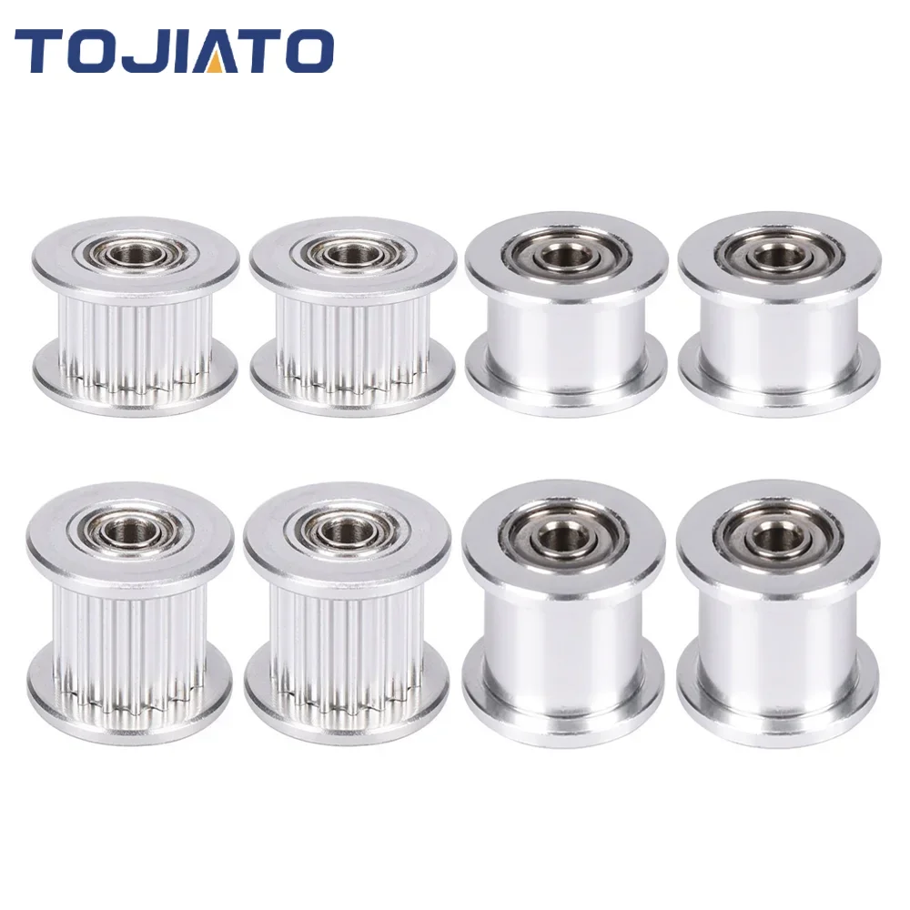 2/4/6pcs GT2 Idler Timing Pulley 16/20 Tooth Wheel Bore 3/5mm Aluminium Gear Teeth Width 6/10mm For Ender 3 CR10 Printer Reprap