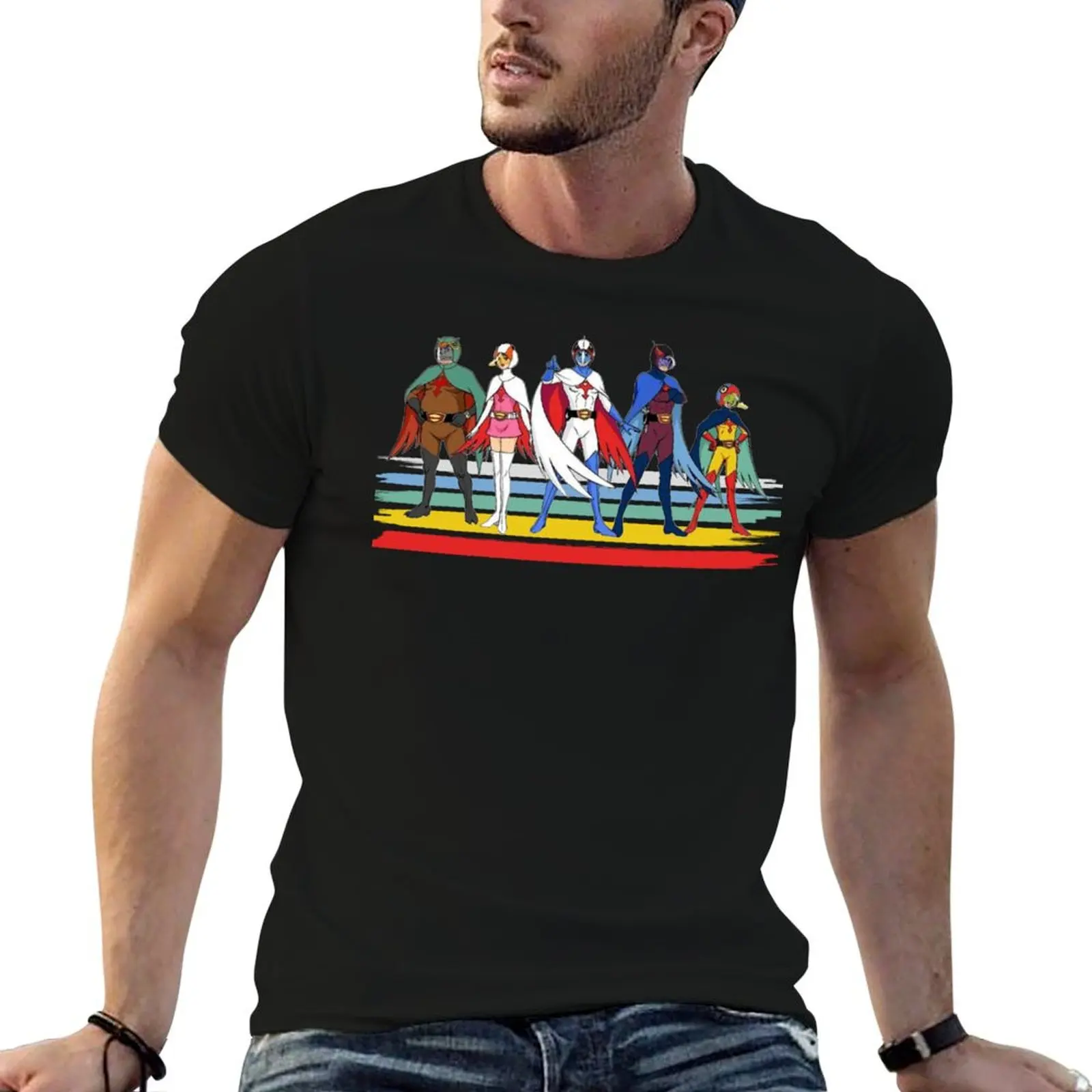 

Battle of the Planets vintage Summer style brush Stripe T-Shirt football t shirt graphic tee shirt t shirt men 100℅ cotton