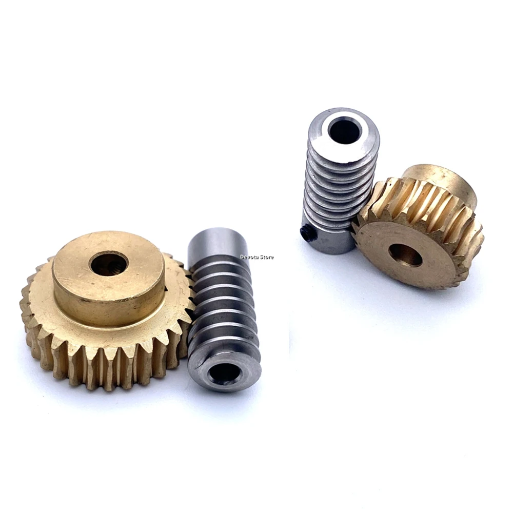 0.8M 1:20 1:30 Metal Worm Turbine Gear 20/30 Teeth 4/5MM Gearbox Accessory Self-locking Combination