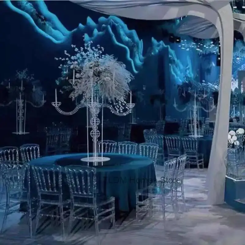 

Chairs Home Transparent Dining Chair Lounge Hotel Crystal Chair Commercial Furniture For Outdoor Wedding Chair Banquet Events